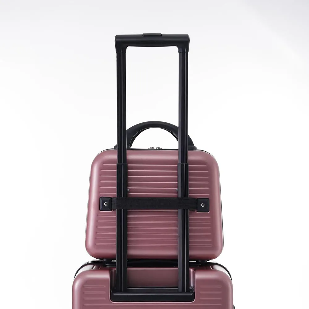 20 Inch Front Open Luggage Lightweight Suitcase with Front Pocket and USB Port - Rose Gold