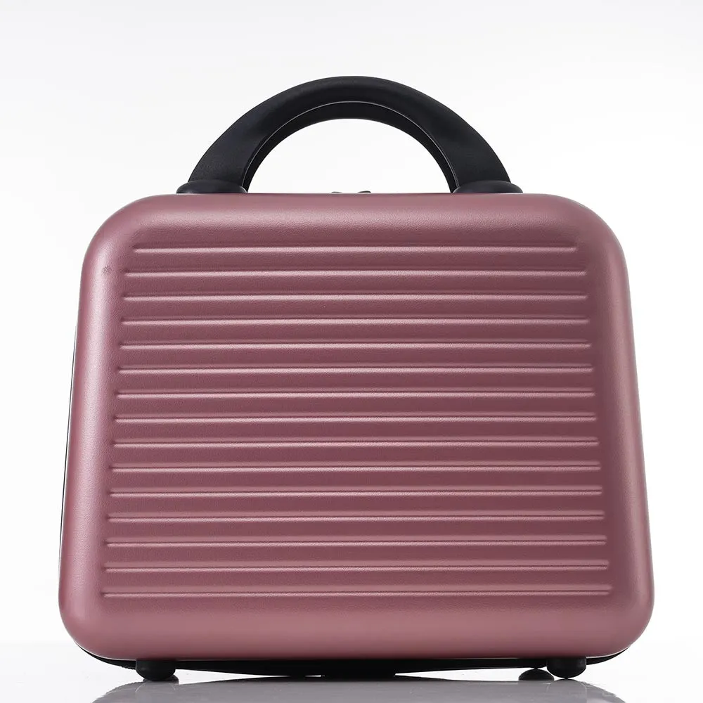 20 Inch Front Open Luggage Lightweight Suitcase with Front Pocket and USB Port - Rose Gold