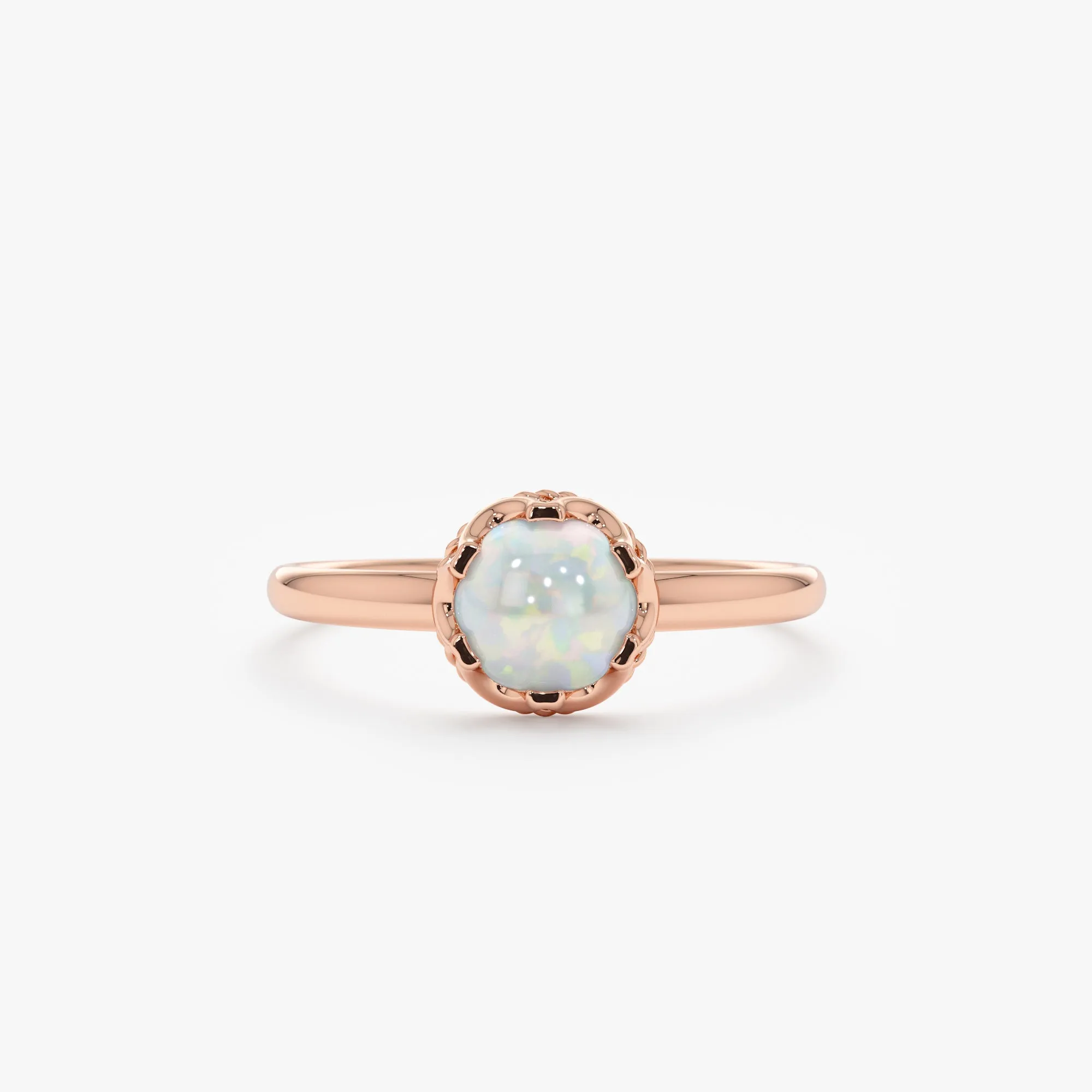 Cabochon Opal Engagement Ring, Amala