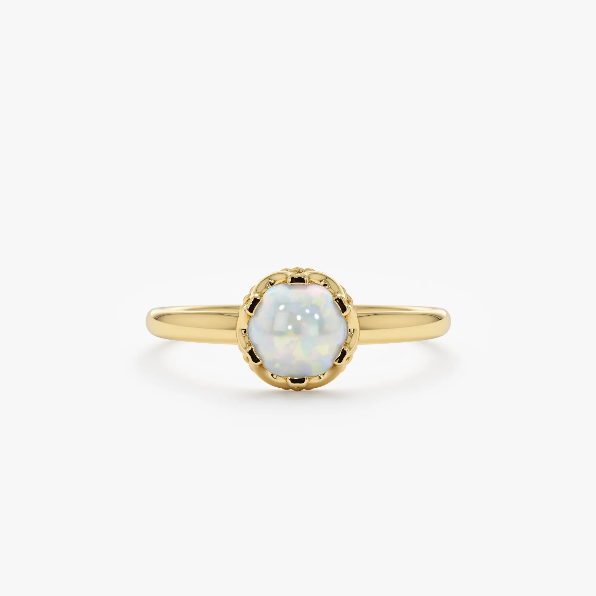 Cabochon Opal Engagement Ring, Amala