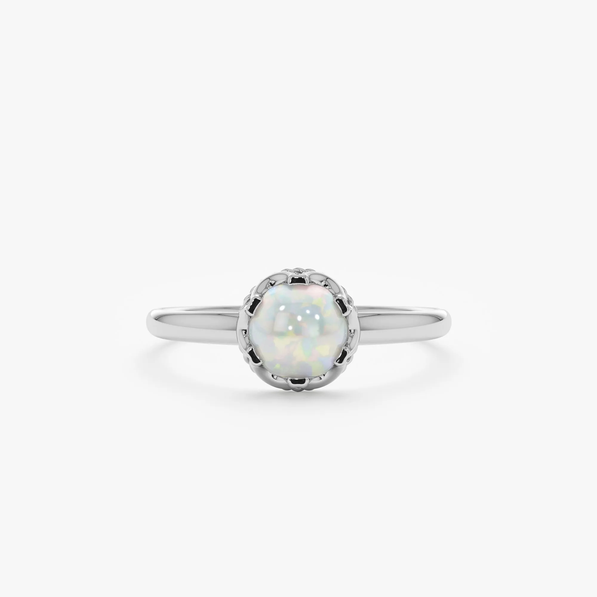 Cabochon Opal Engagement Ring, Amala