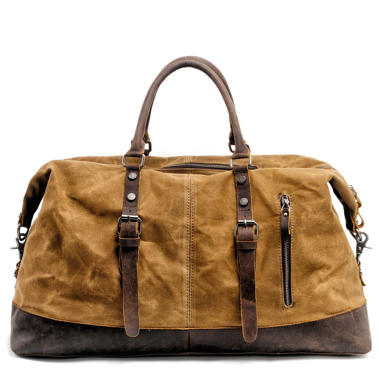 Canvas Leather Travel Duffel Bag