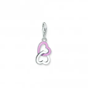 Charmista Pink Cold Enamel Intertwined Hearts Charm Pendant 2013-007-9