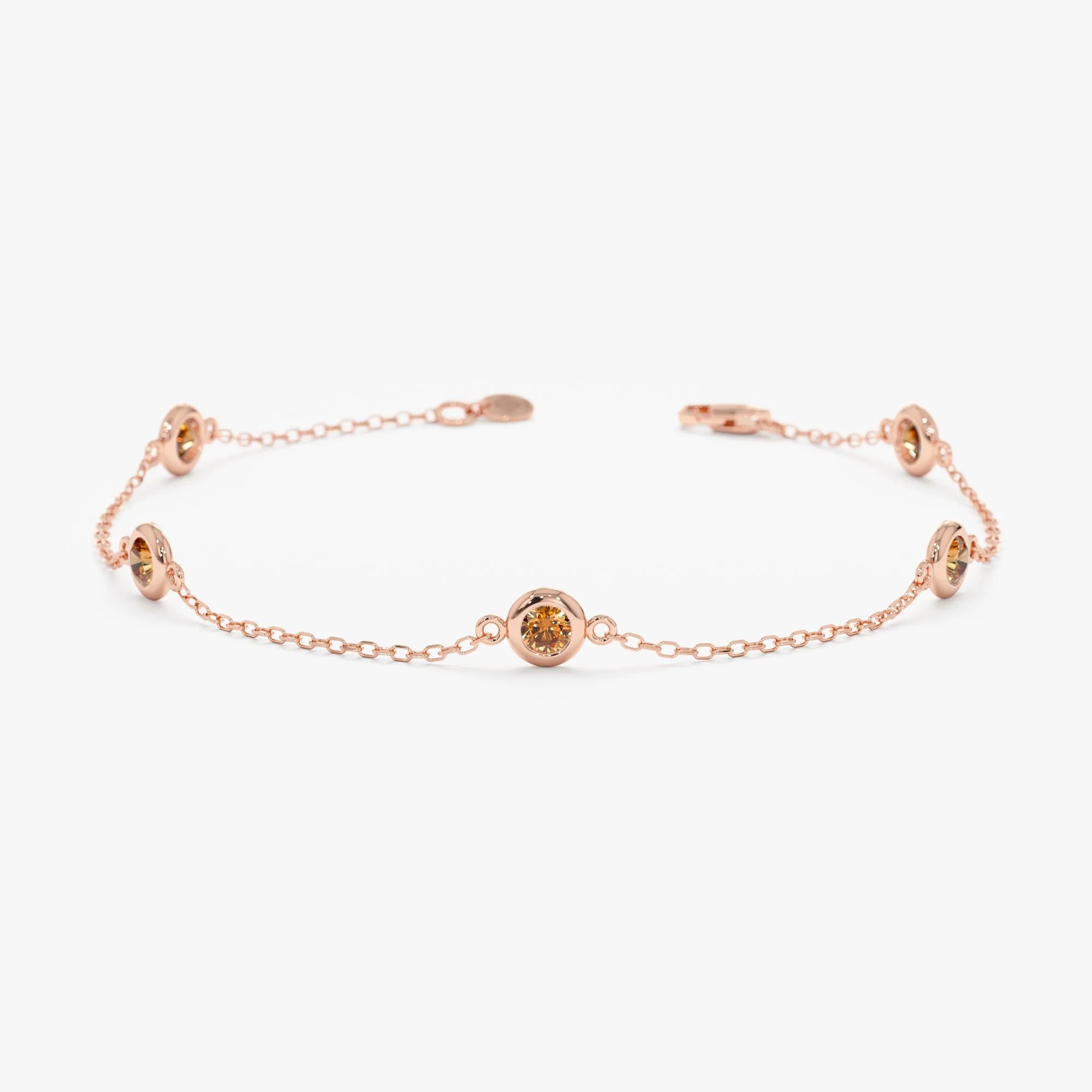 Citrine Station Bracelet, Tanya