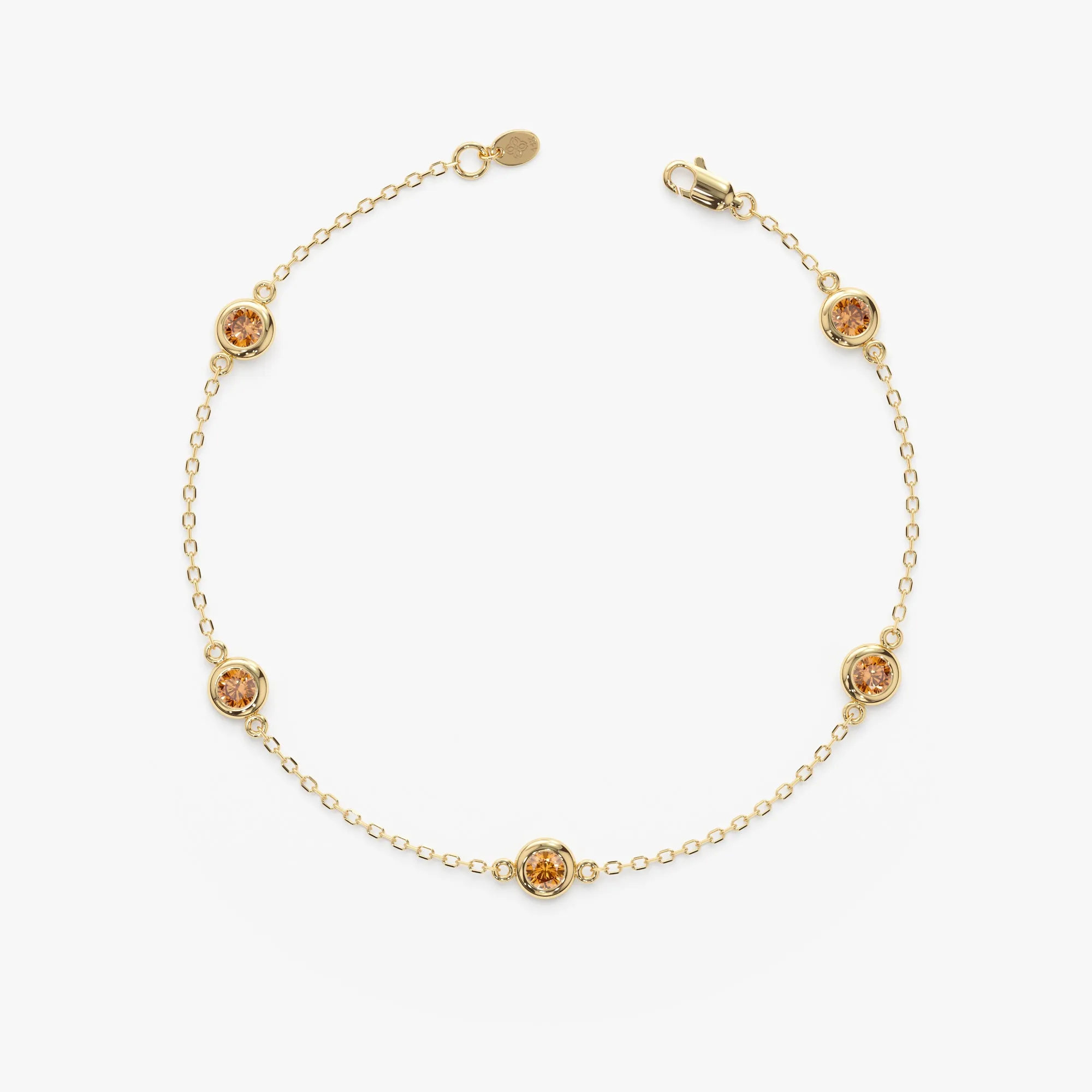 Citrine Station Bracelet, Tanya