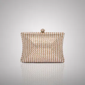 Elegant Light Rectangular Swarovski Clutch | 0C830-XT