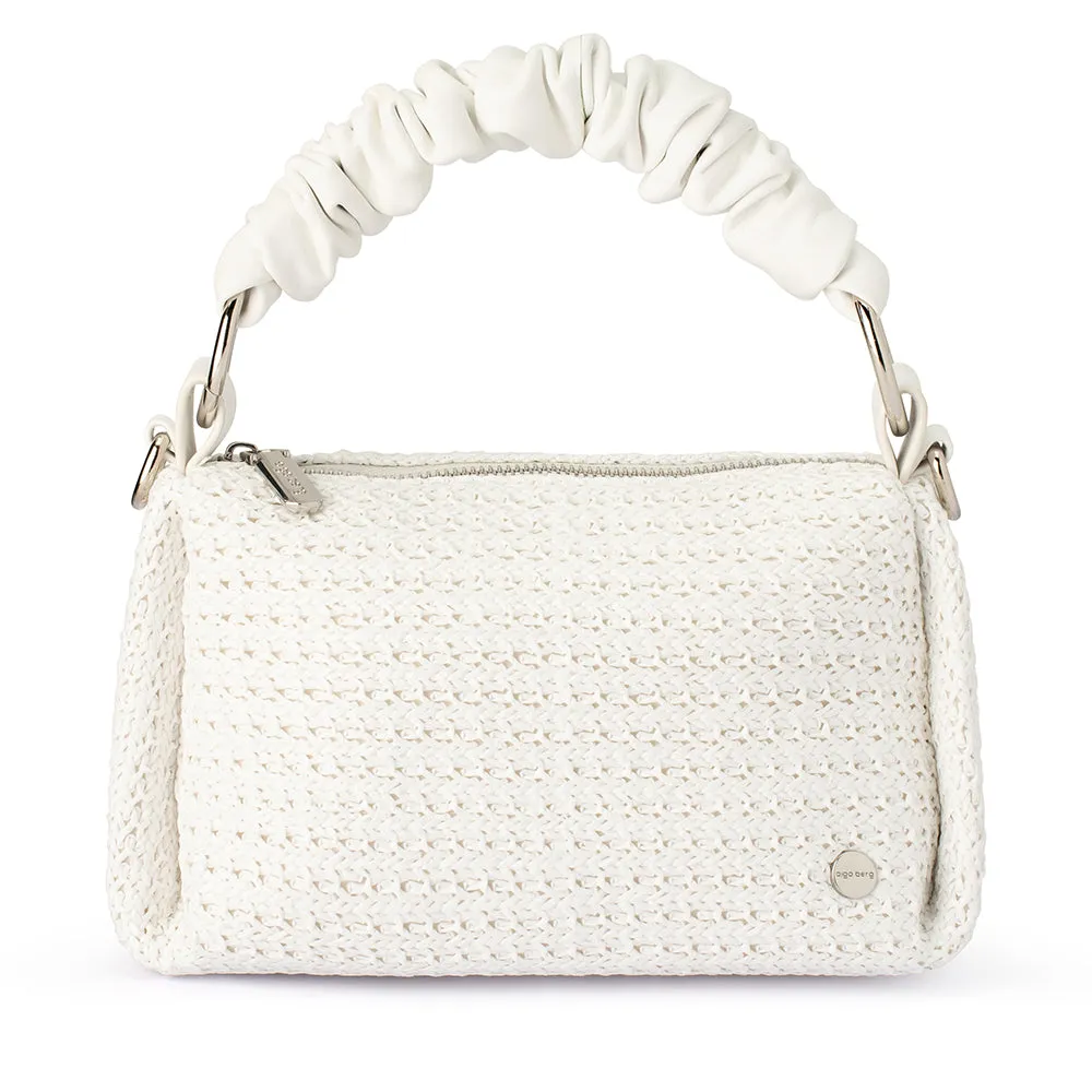 Gypsy Woven Slouch Bag in White