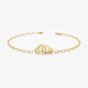 Handcuff Paperclip Chain Bracelet, Charlotte