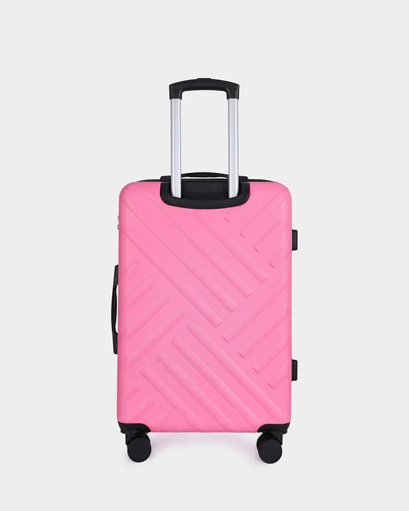 Hard Case 3 Piece Luggage Set in Pink