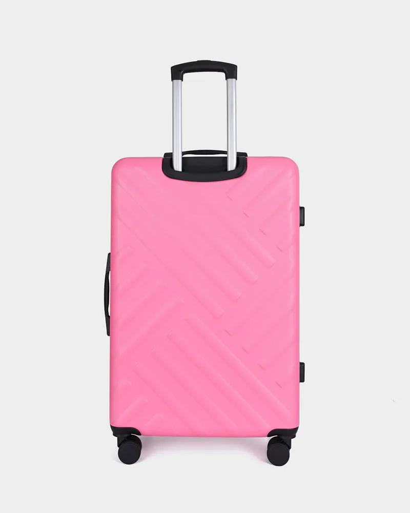 Hard Case 3 Piece Luggage Set in Pink