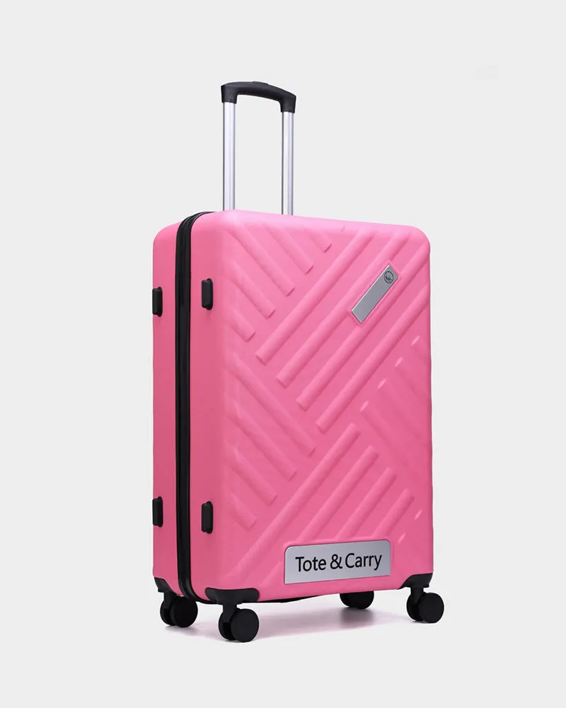 Hard Case 3 Piece Luggage Set in Pink