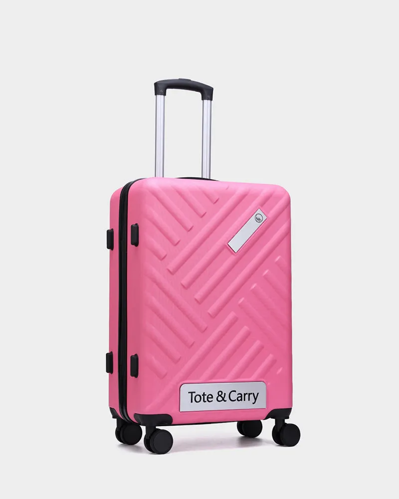 Hard Case 3 Piece Luggage Set in Pink