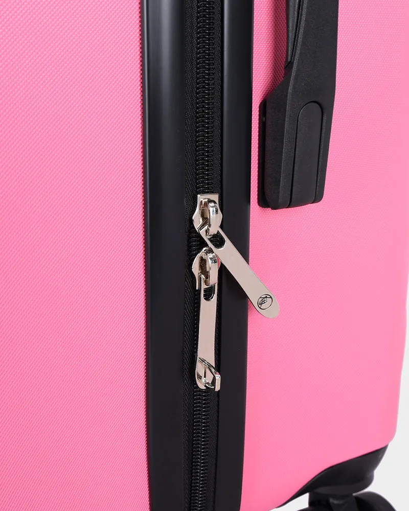 Hard Case 3 Piece Luggage Set in Pink