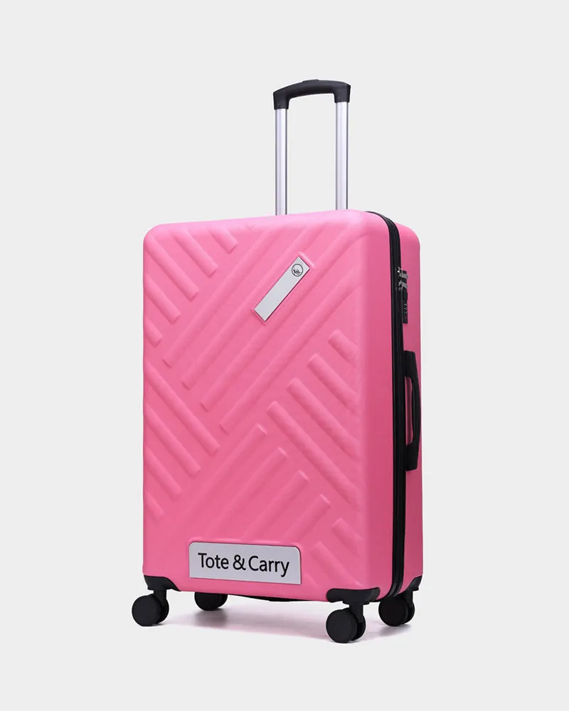 Hard Case 3 Piece Luggage Set in Pink