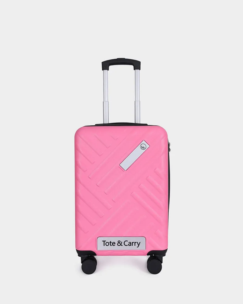 Hard Case 3 Piece Luggage Set in Pink