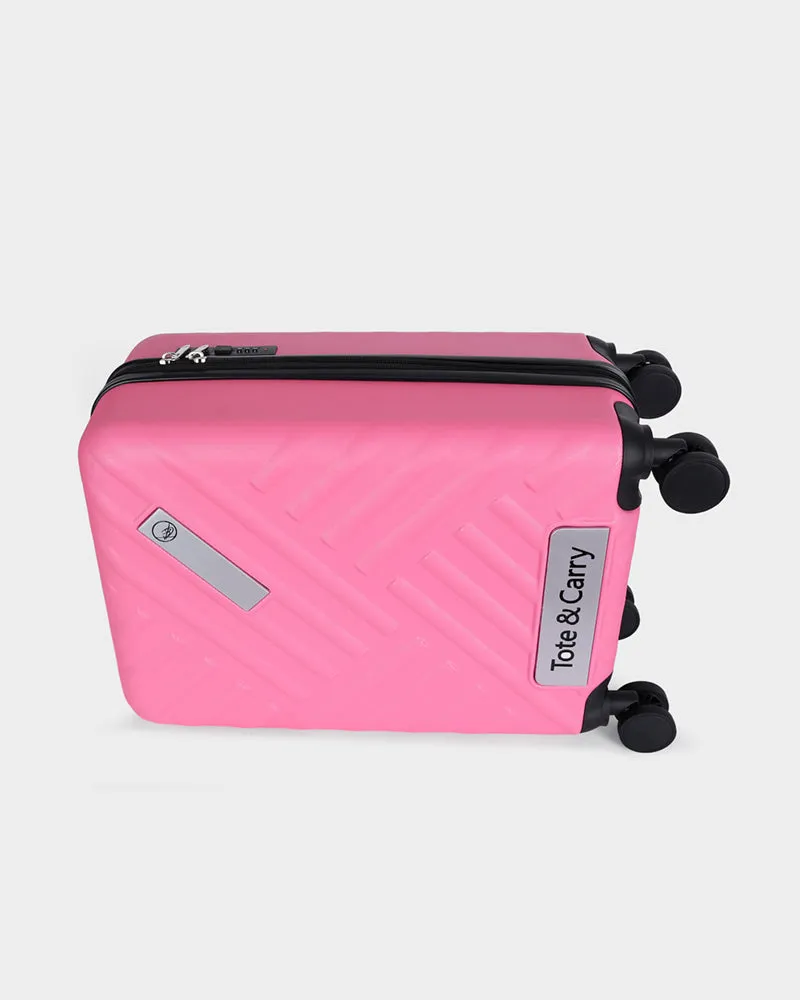 Hard Case 3 Piece Luggage Set in Pink