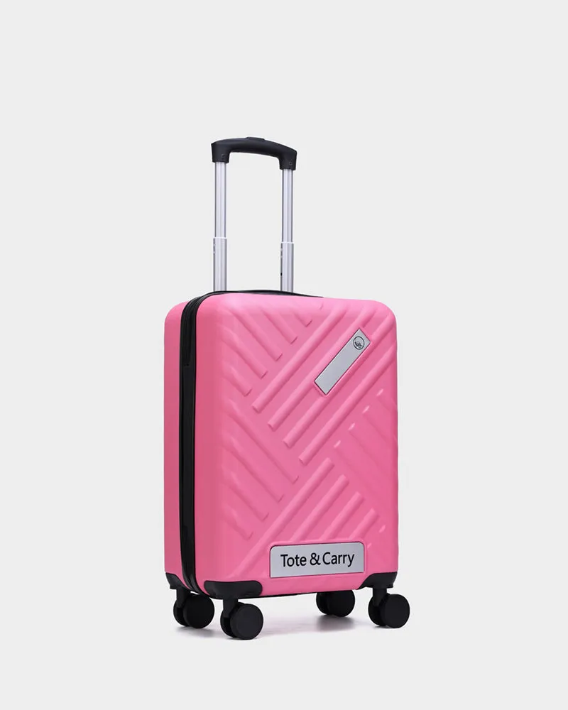 Hard Case 3 Piece Luggage Set in Pink