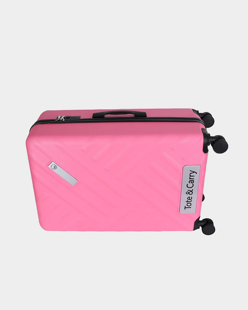 Hard Case 3 Piece Luggage Set in Pink