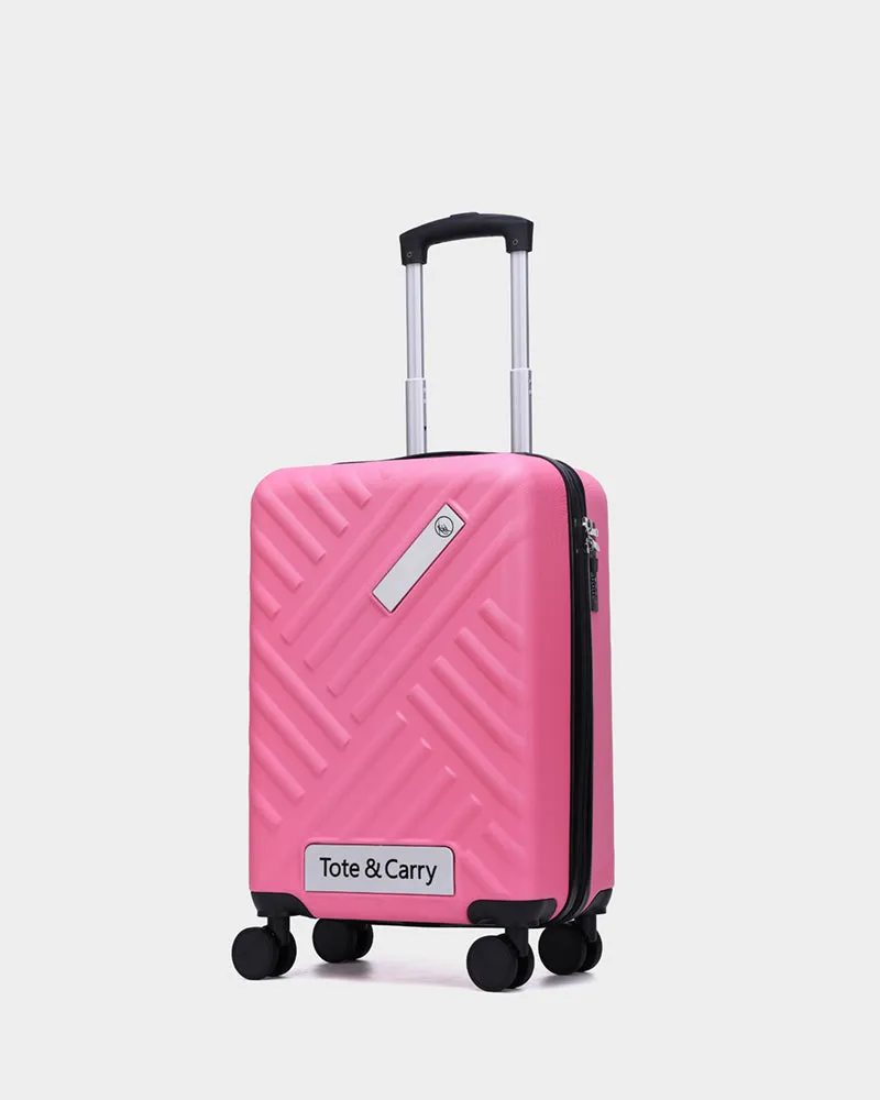 Hard Case 3 Piece Luggage Set in Pink