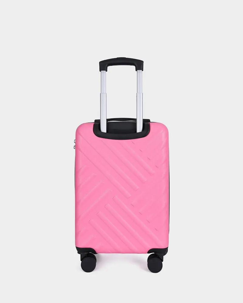 Hard Case 3 Piece Luggage Set in Pink