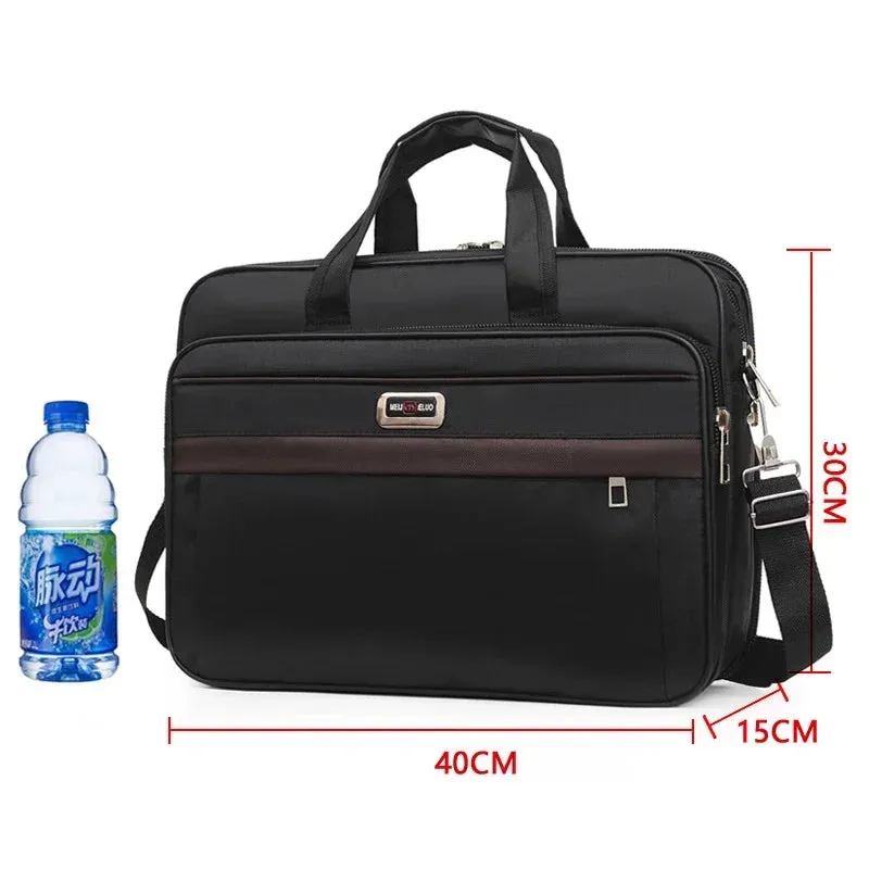 High-Capacity Briefcase Travel Laptop Protection Business Document Information Storage Bags Weekend Organizer Handbag Accessories