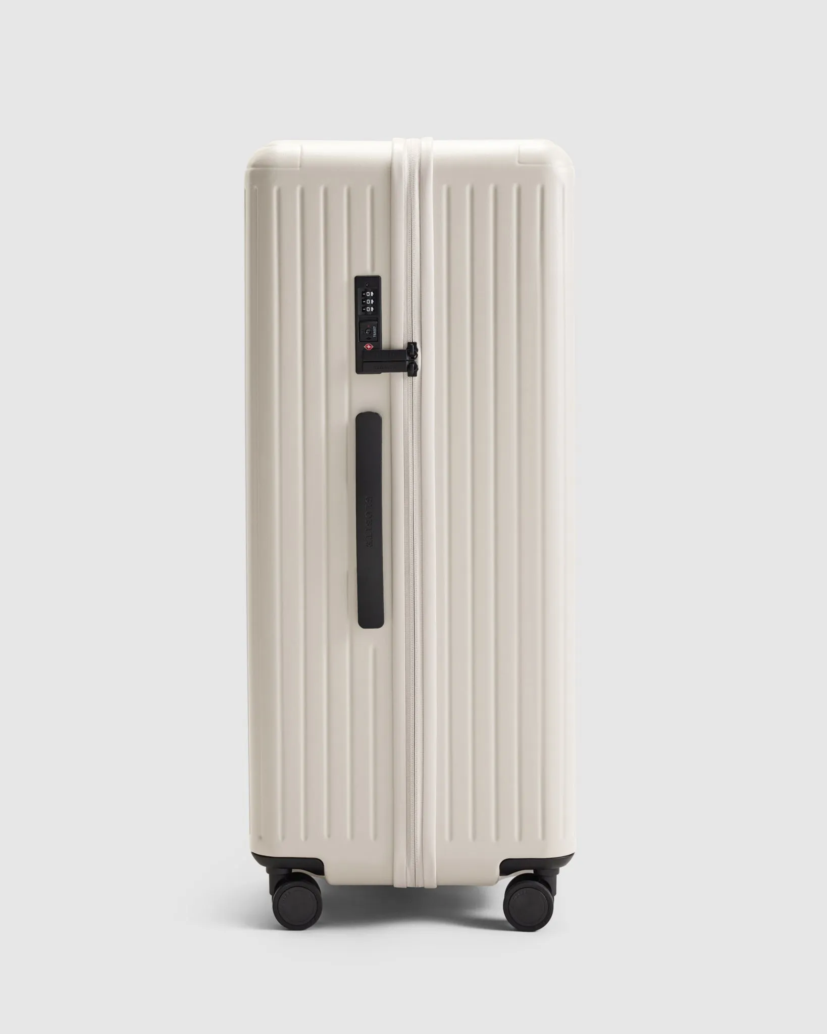 Large Check In Suitcase - Moonbeam Beige