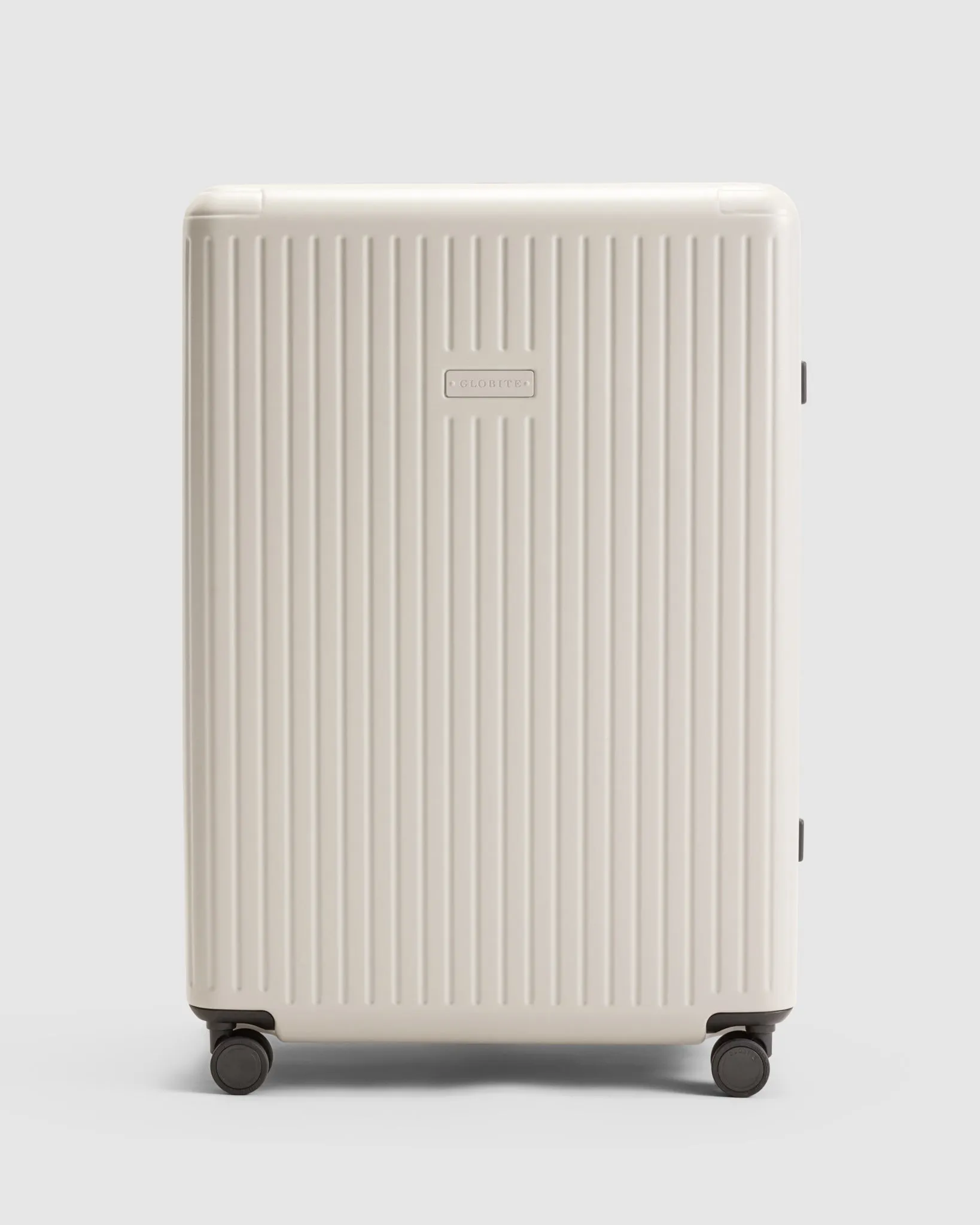 Large Check In Suitcase - Moonbeam Beige