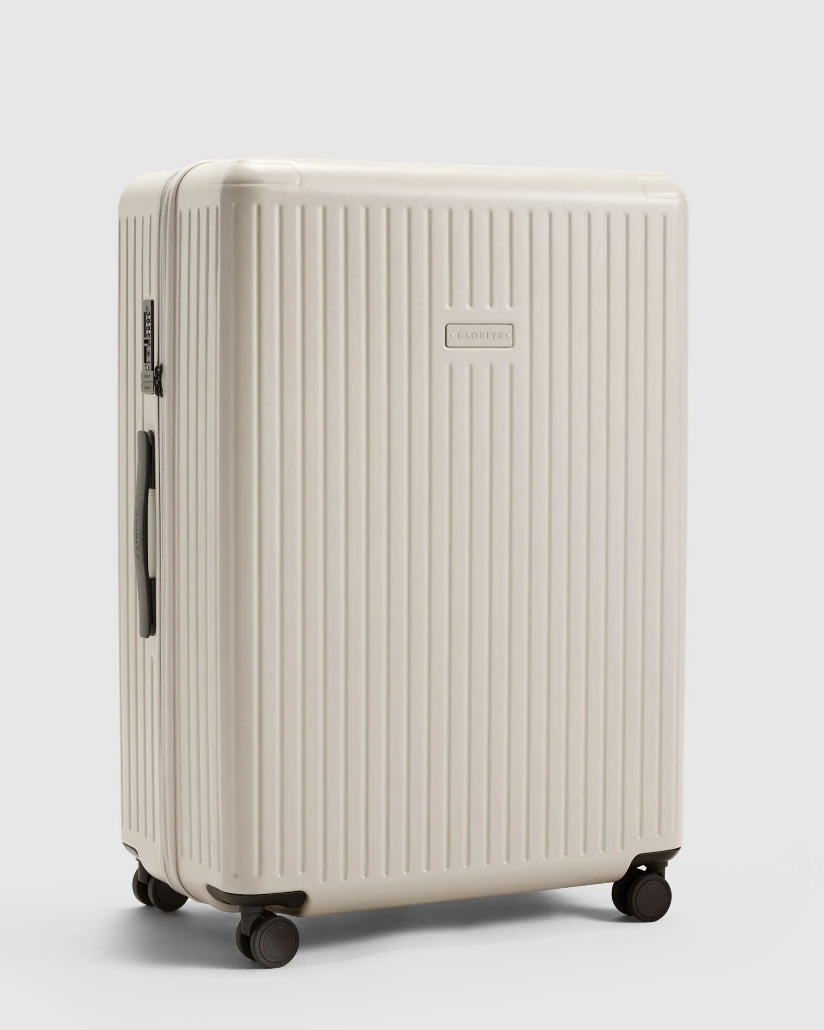 Large Check In Suitcase - Moonbeam Beige