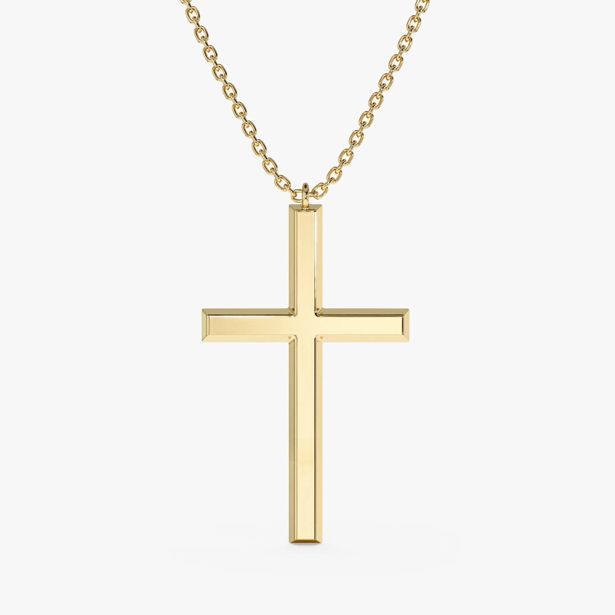 Large Gold Cross Necklace, Amari