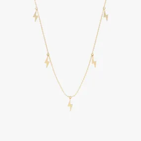 Lightning Bolt Drop Necklace, Briella