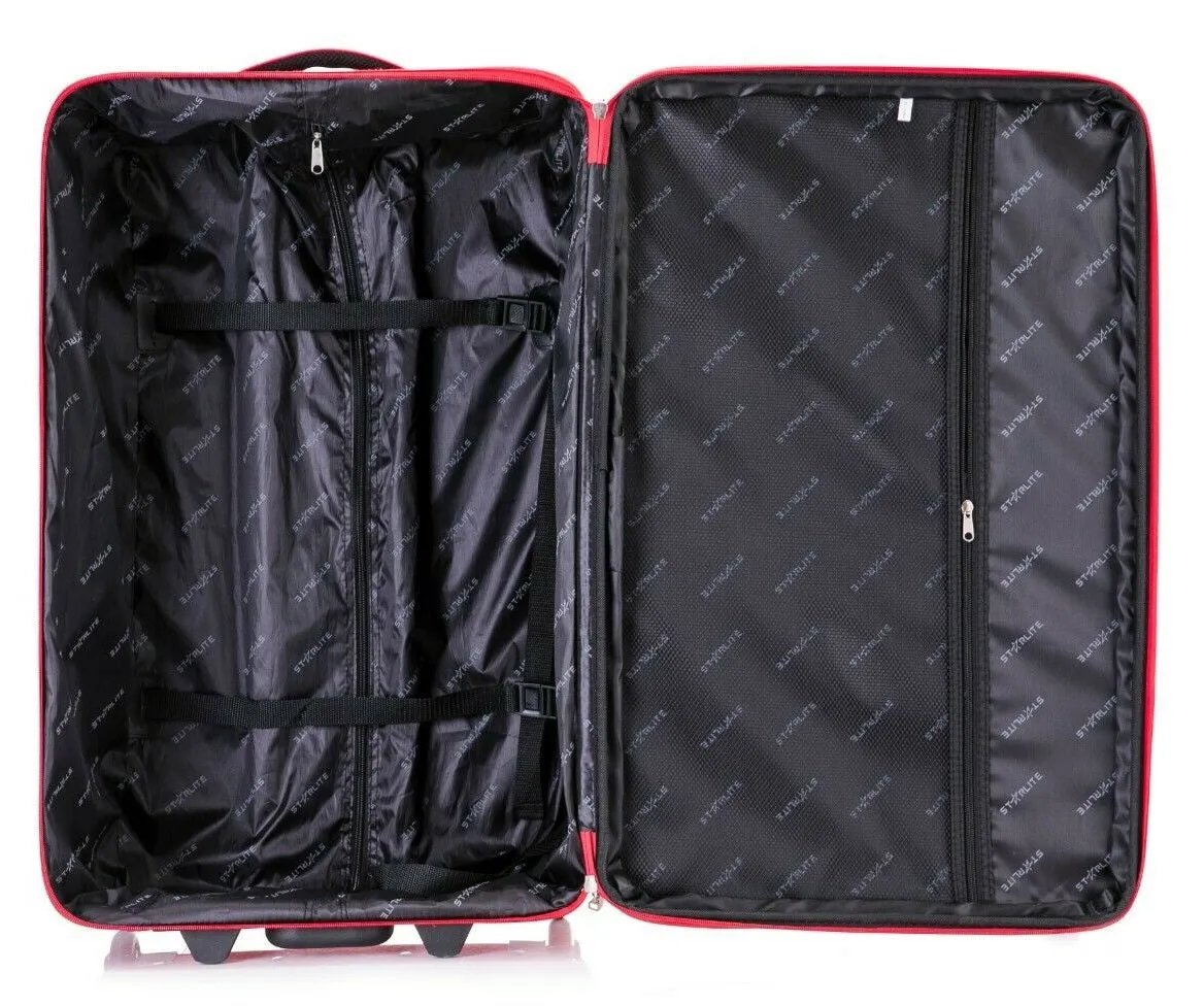 Medium Lightweight Wheeled Suitcase DK- 16 Red