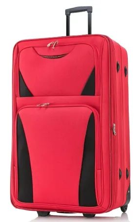 Medium Lightweight Wheeled Suitcase DK- 16 Red