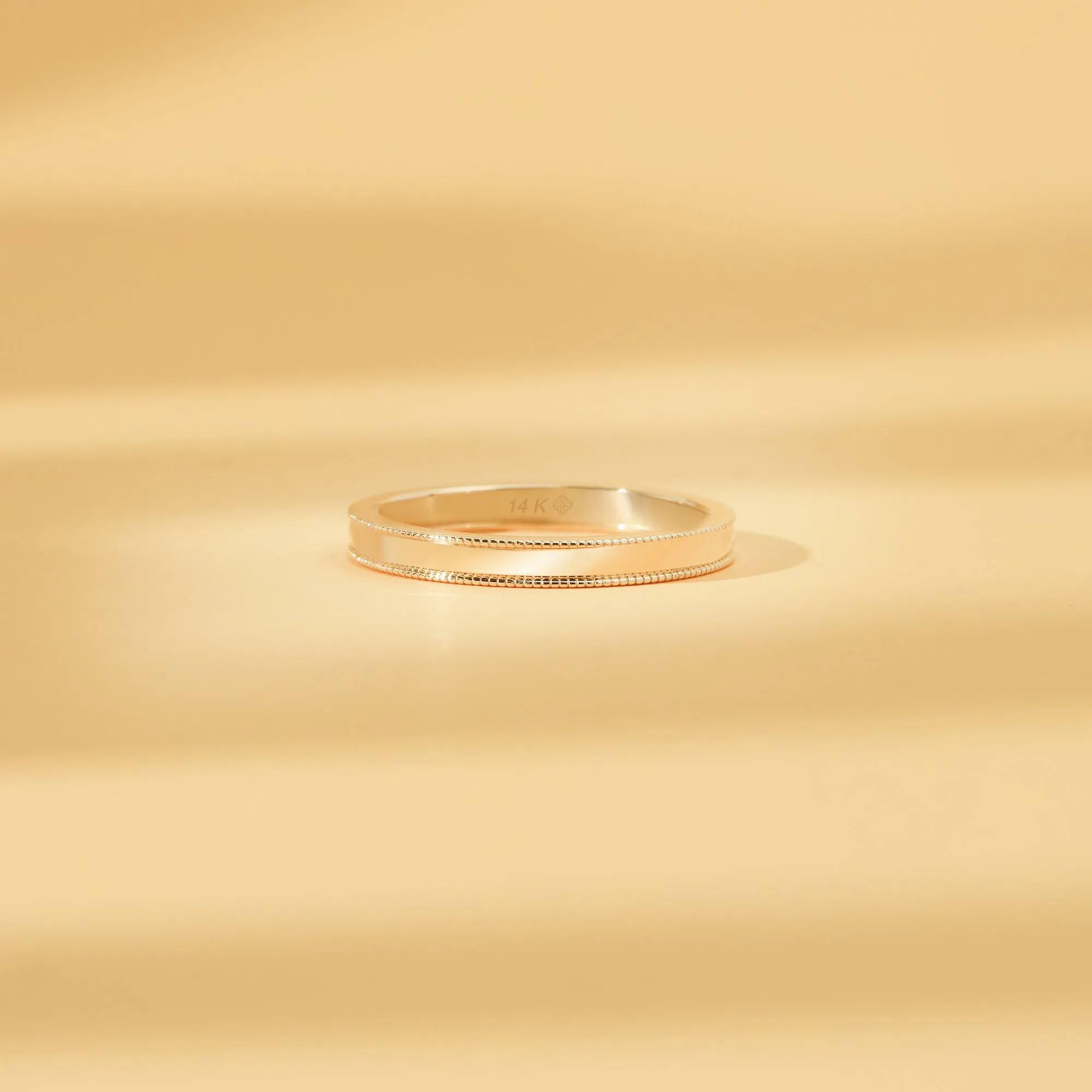 Milgrain Edge Wedding Band, Milana