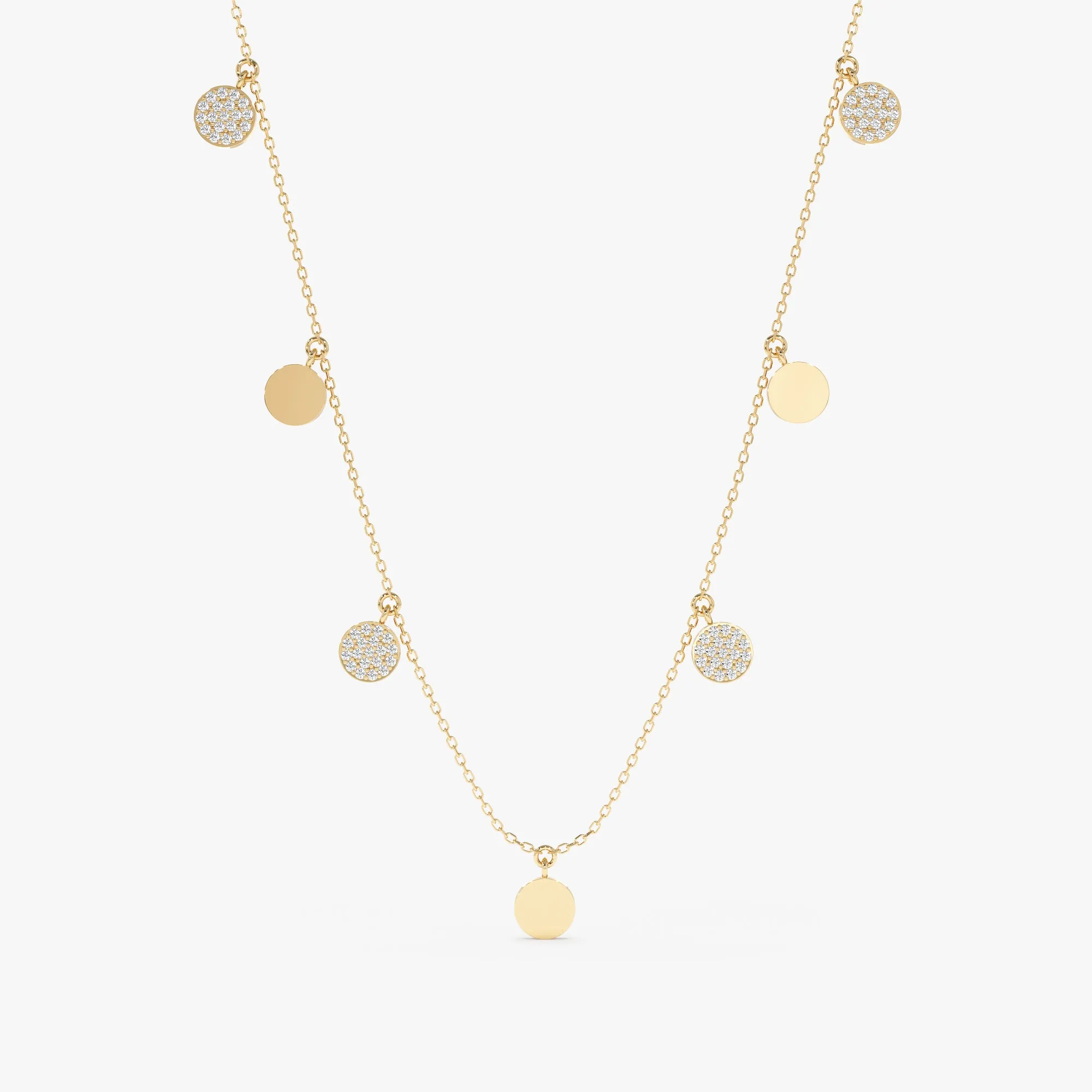 Mixed Coin Drop Necklace, Maggie