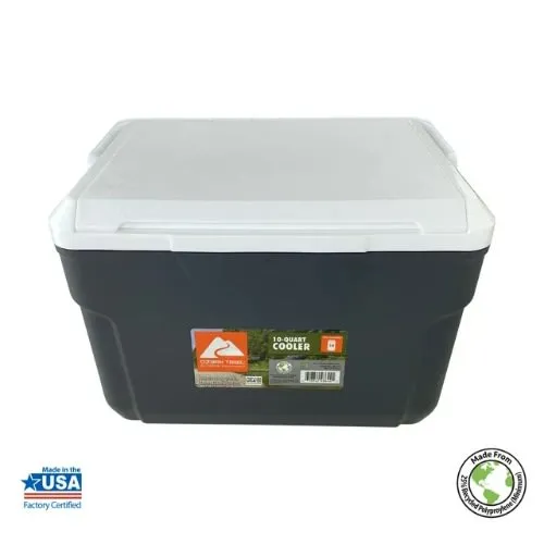 Ozark Trail Hard Side Cooler - 14-can Capacity - 10 Qt - Gray