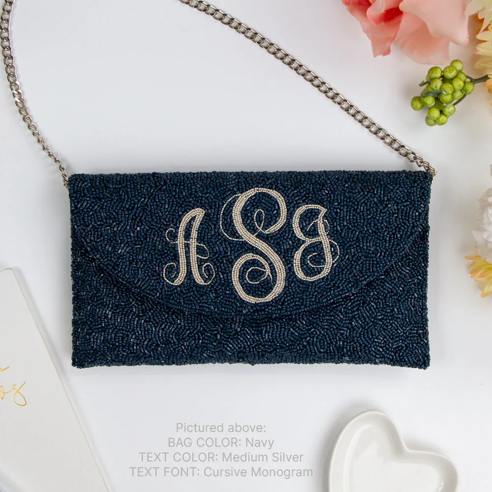 Personalized Half Moon Swoop Envelope Clutch Bag (HFU)