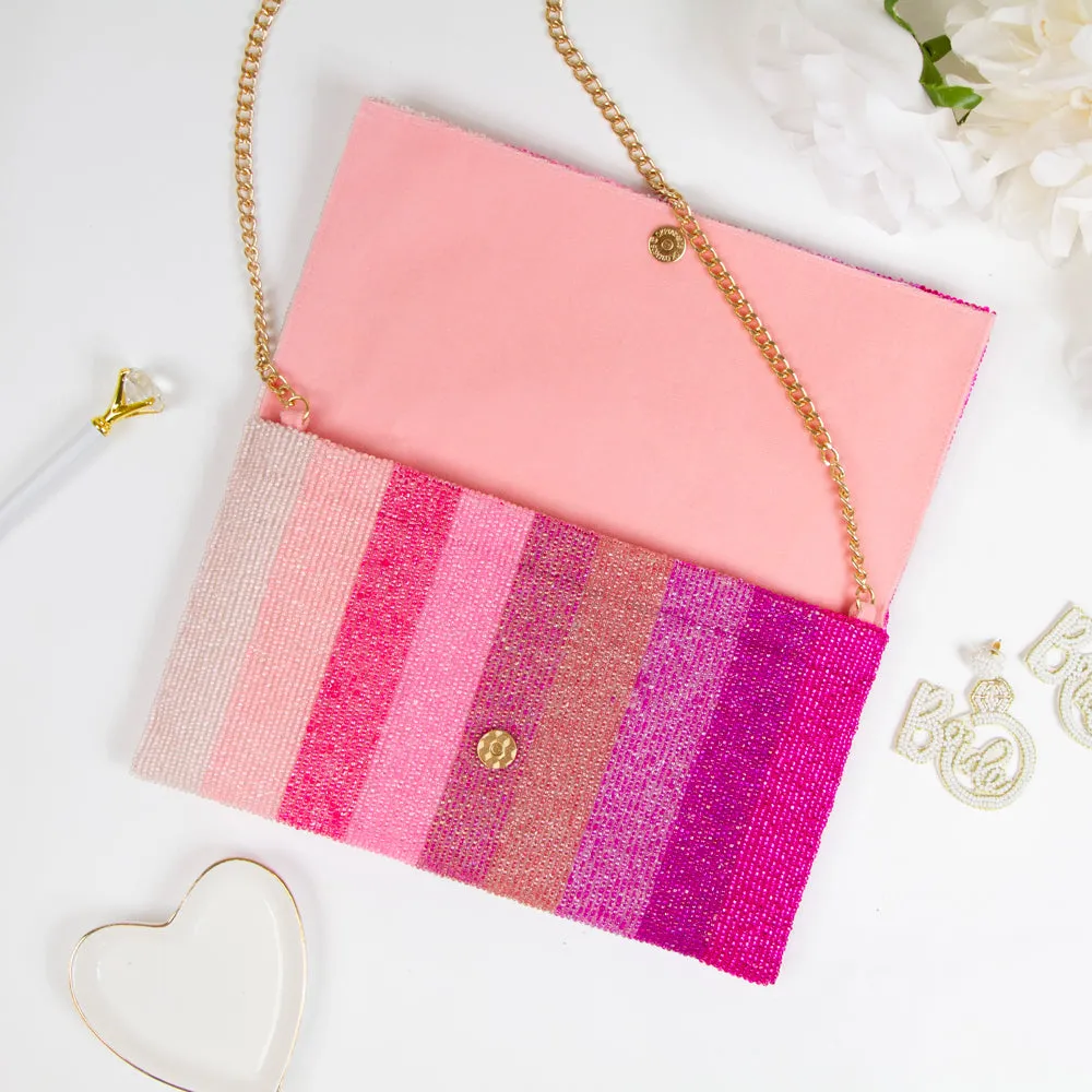 Personalized Pink Ombre Clutch Bag (LHFC)