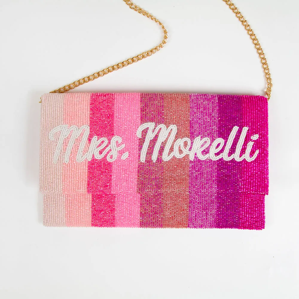 Personalized Pink Ombre Clutch Bag (LHFC)