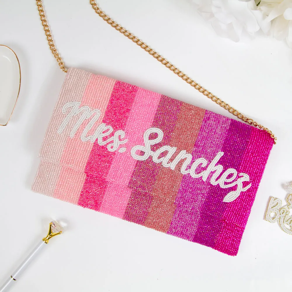 Personalized Pink Ombre Clutch Bag (LHFC)