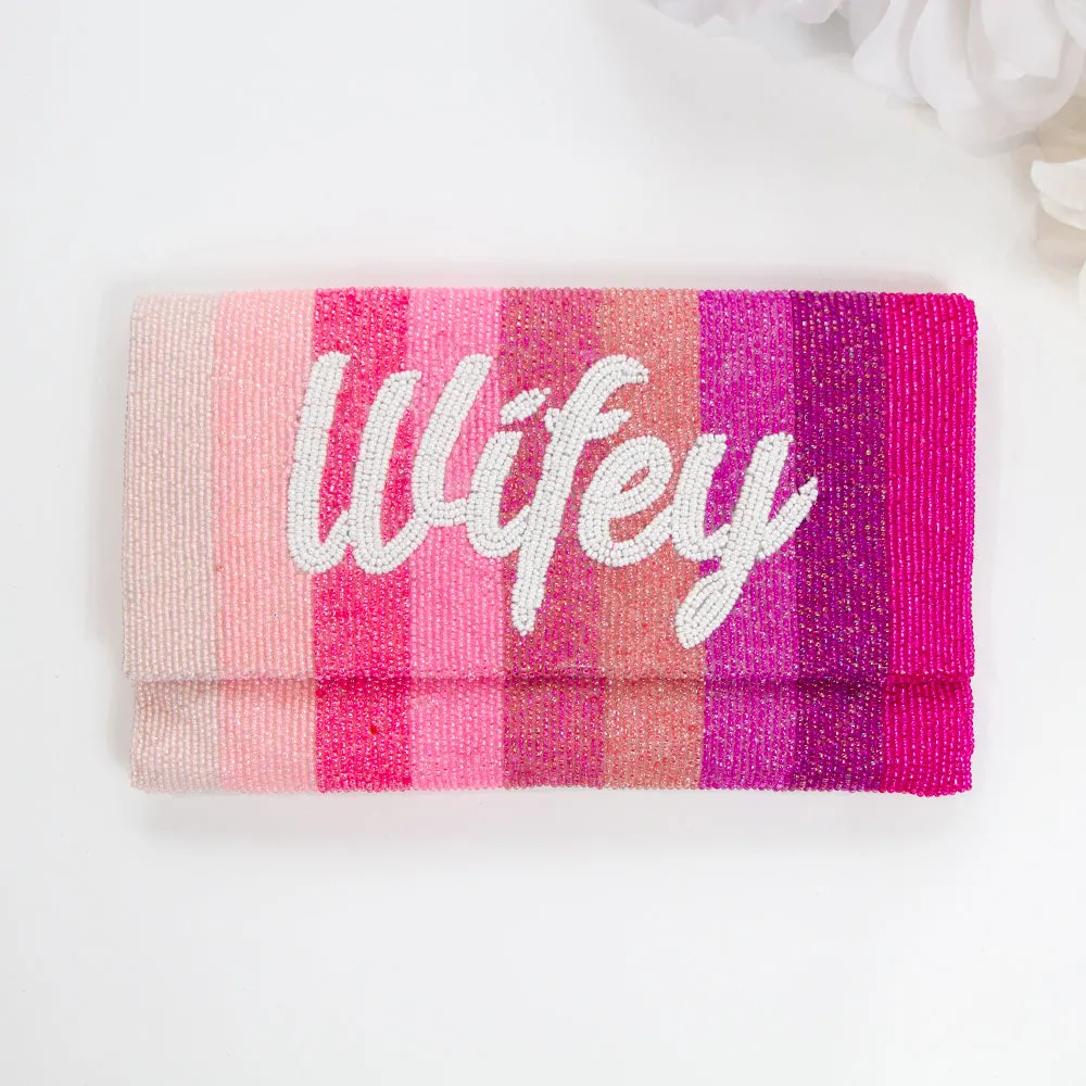 Personalized Pink Ombre Clutch Bag (LHFC)