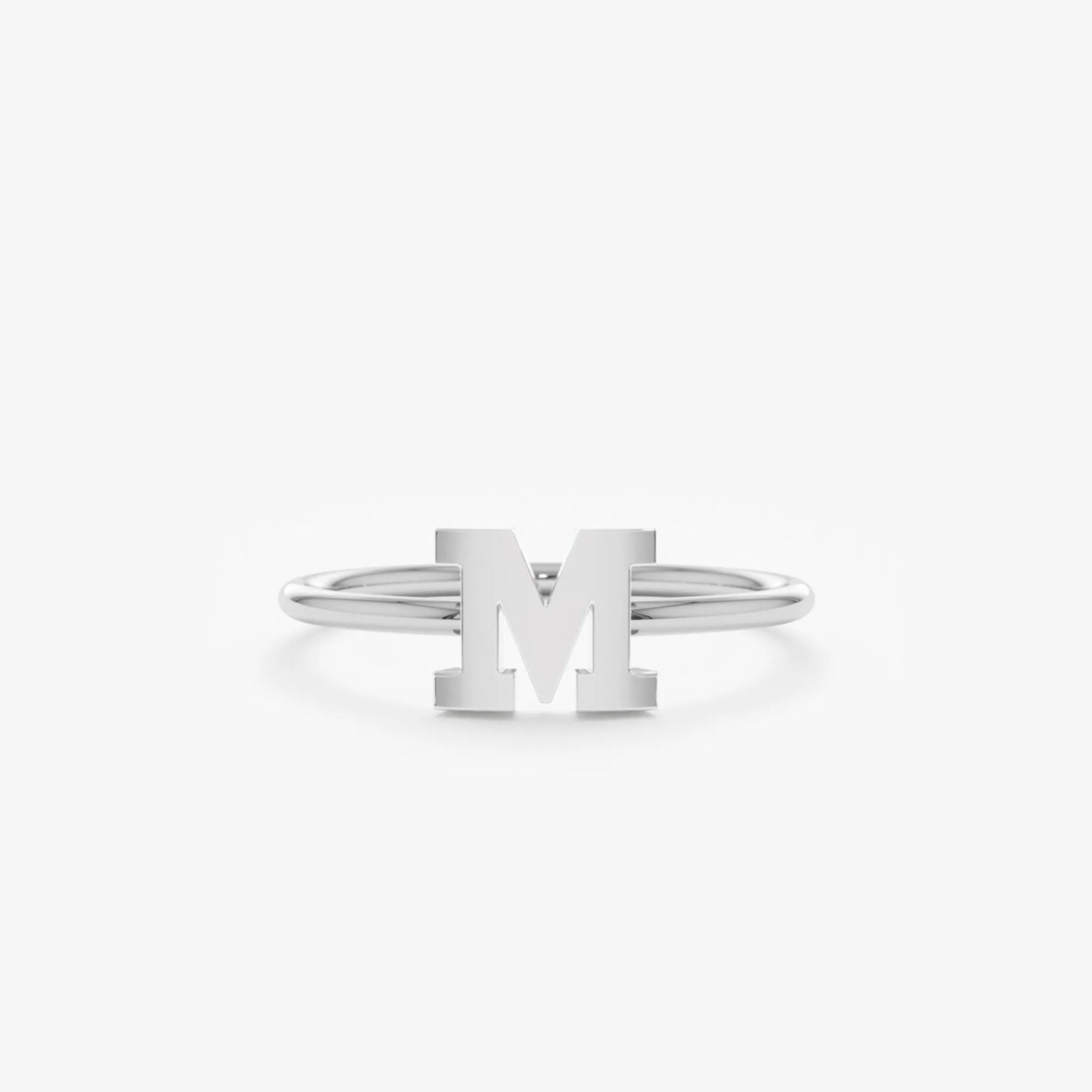 Plain Gold Initial Ring, Miley