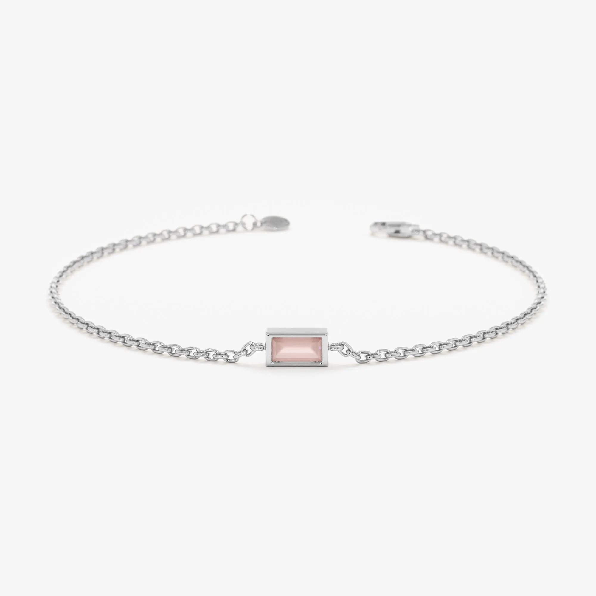 Rose Quartz Birthstone Bracelet, Teresa