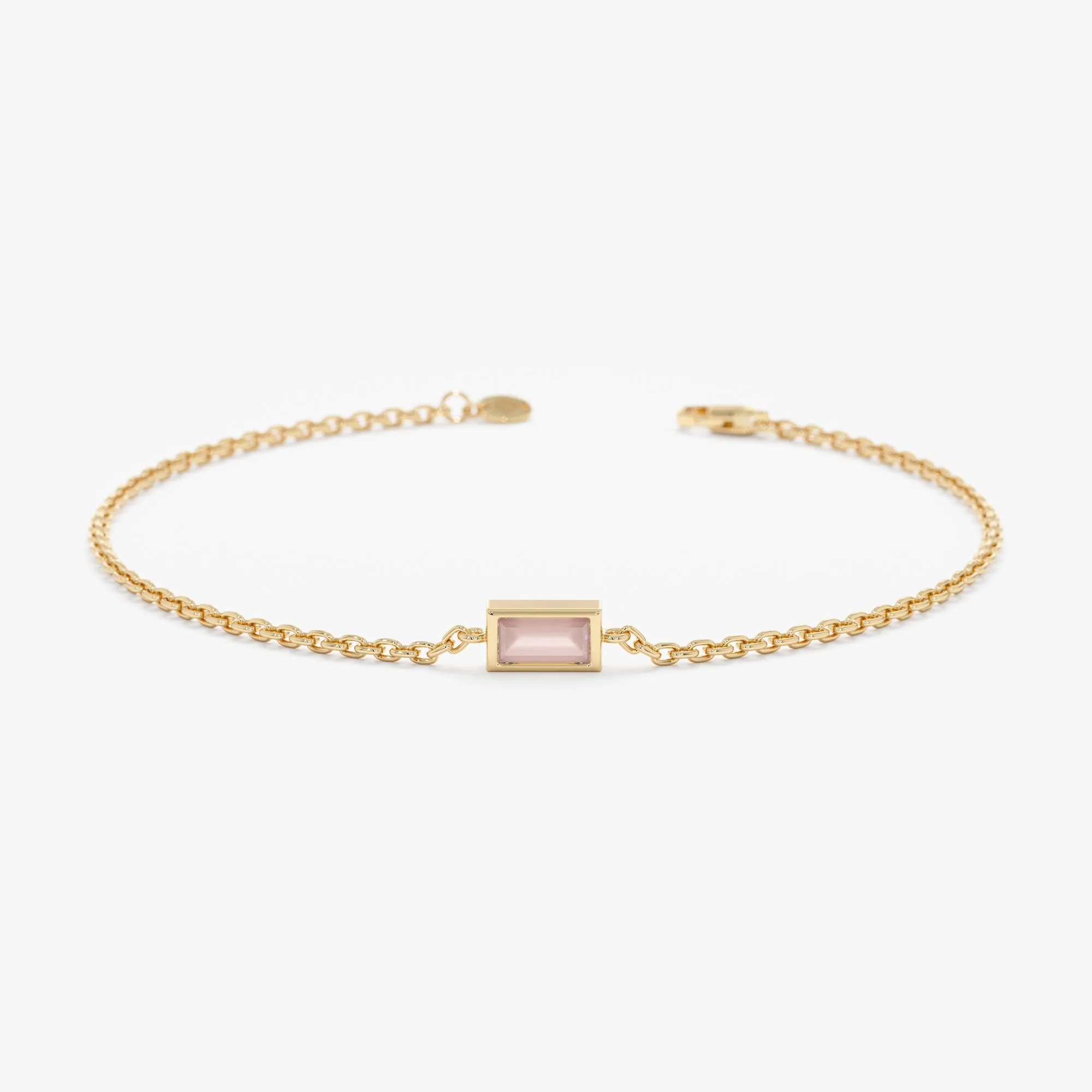 Rose Quartz Birthstone Bracelet, Teresa