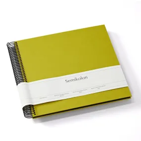 Semikolon Spiral Economy Album Medium - Matcha, Black Pages