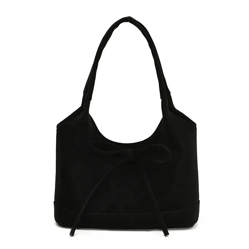 Small Faux Leather Bow Simple Handbags