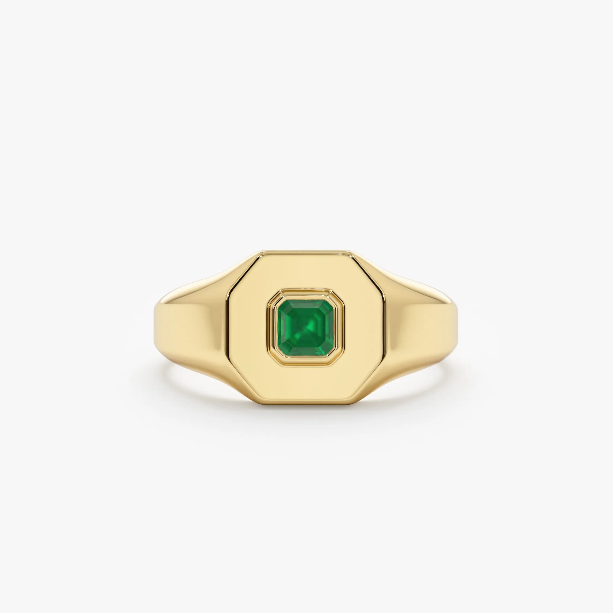 Square Emerald Signet Ring, Lyra