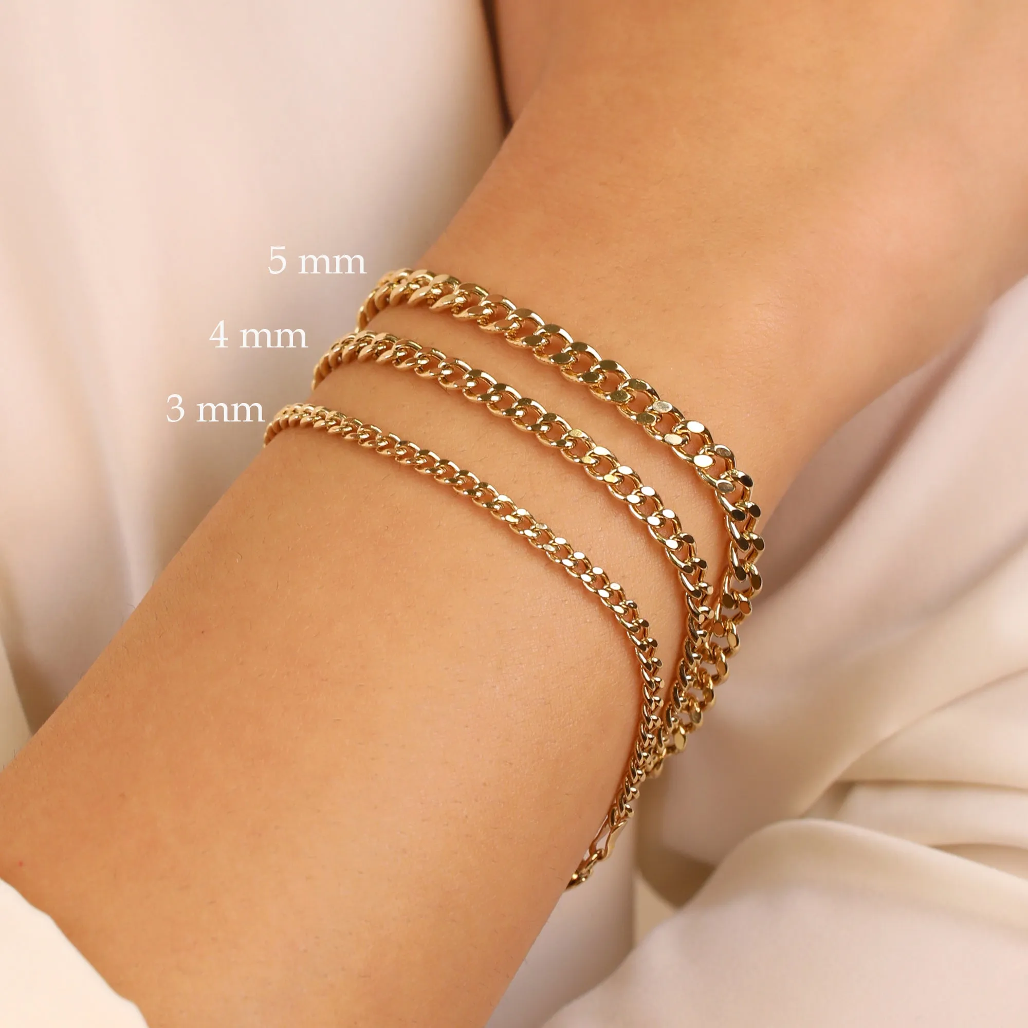 Thick Cuban Chain Bracelet, Mira