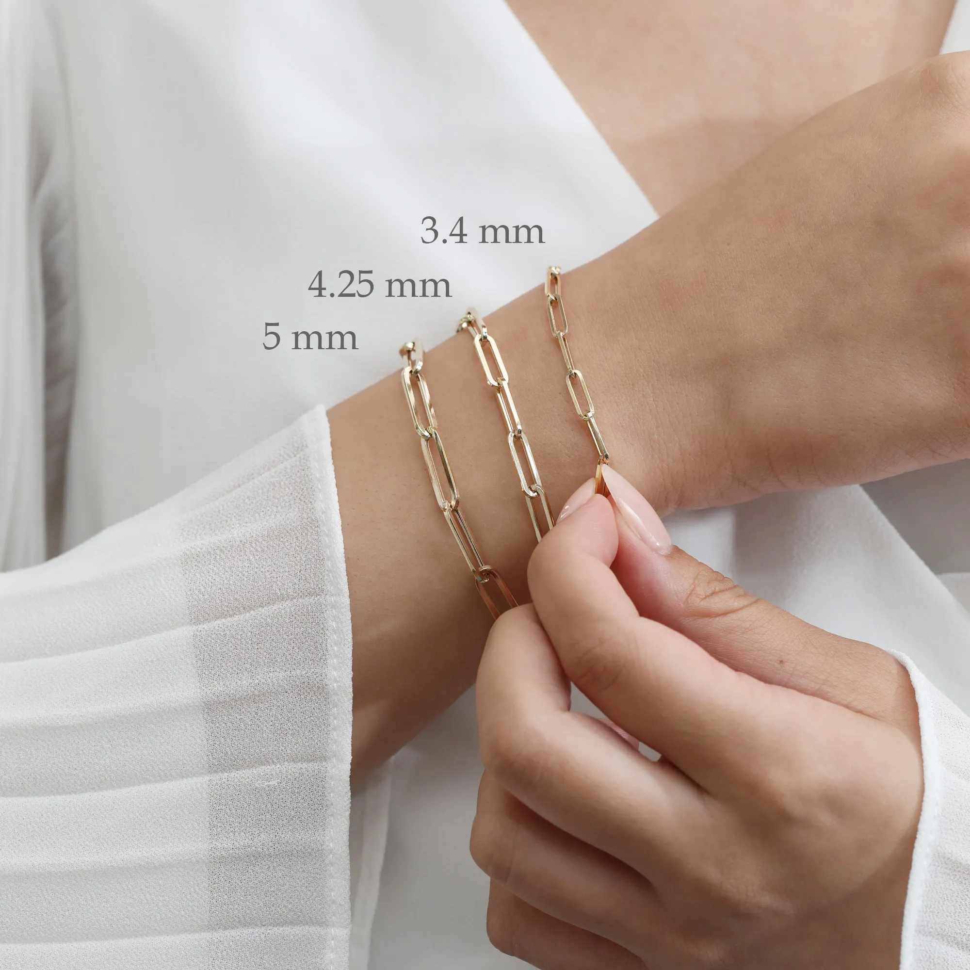 Thick Paperclip Chain Bracelet, Talia