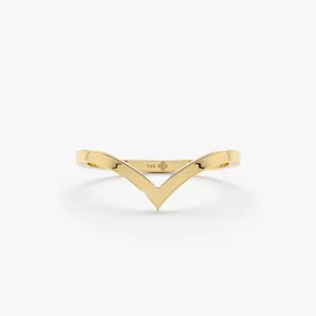 V Nesting Ring In Solid Gold, Shaniqua