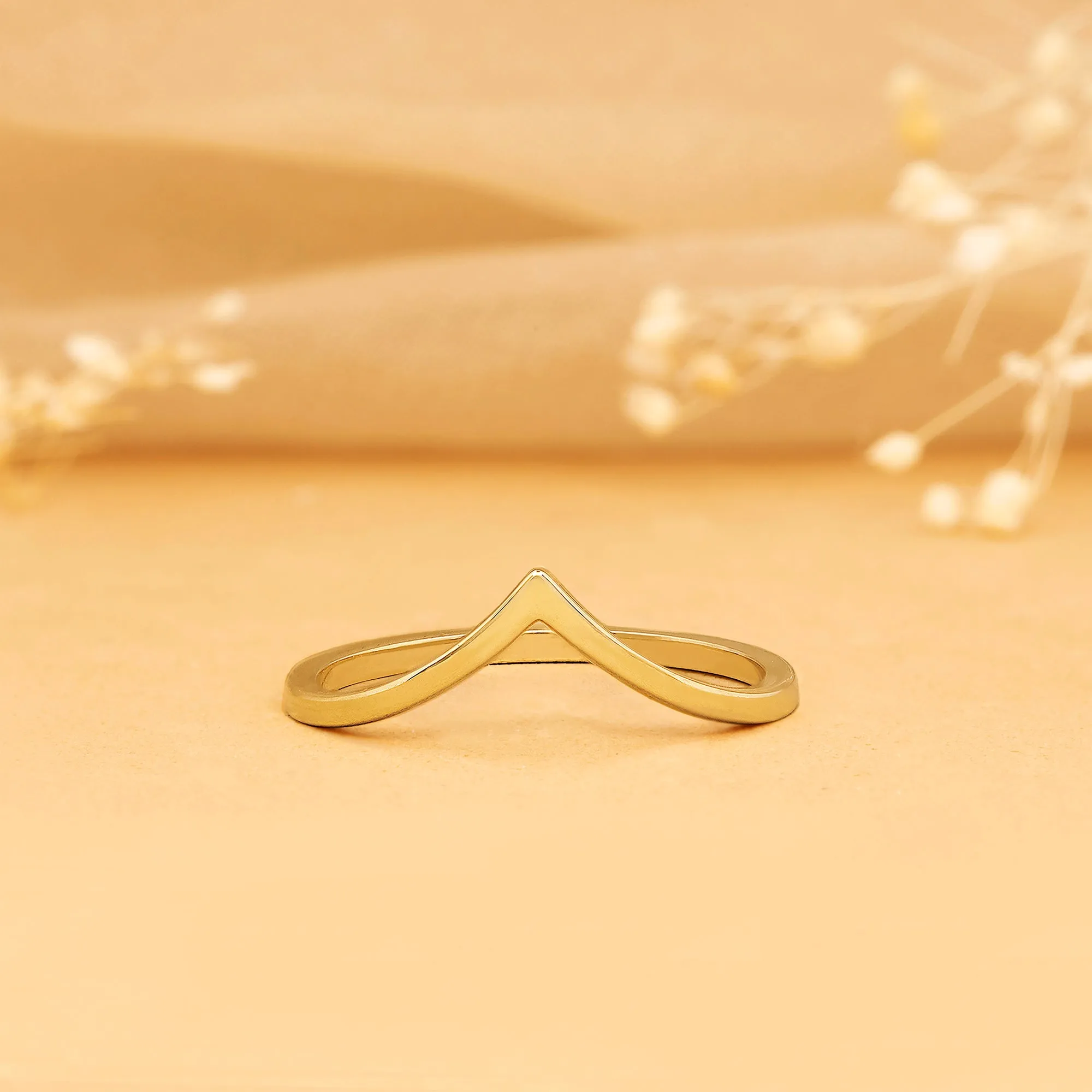 V Nesting Ring In Solid Gold, Shaniqua